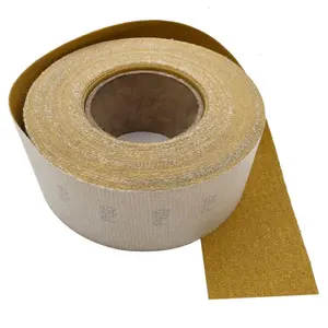2-3/4" X 20 Yard Aluminium Oxide Hook And Loop Sandpaper Roll Backed Sand Paper Abrasive Disc For Wood Furniture Finishing Metal