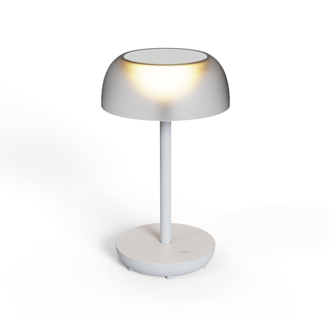 IP54 LED Outdoor Rechargeable Battery Table Lamp RGB Touch Switch Transparent Mushroom Shade Table Lamp