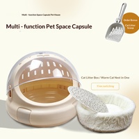 Sac de transport portable pour chat avec design capsule spatiale, sacoche de voyage pour animaux de compagnie approuvée par les compagnies aériennes en PVC, pour voiture et extérieur