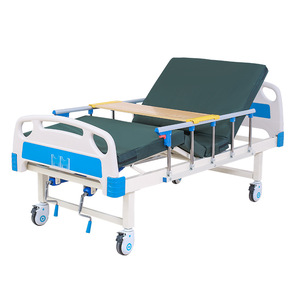 Lit médical manuel Deda à double manivelle pour personnes âgées avec fonction d'aide à l'urination et à la défécation, lit d'hôpital pour patients - Product Image 1