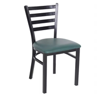 Chaise en métal antique robuste et stable en forme de tube carré pour restaurant, hôtel, maison avec coussin d'assise moelleux