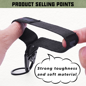 Porte-clés personnalisé en sangle de nylon épaisse pour moto avec mousqueton, imprimé 2D/3D en relief, court, pour poignet - Product Image 6