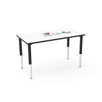 Table d'activités rectangulaire moderne et durable, fabriquée en usine, pour étudiants, idéale pour les salles de classe, ateliers, salles à manger et salons.