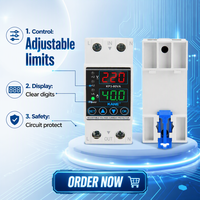 6kVA 2P 40A/63A/80A AC220V/DC 85-300V 50/60Hz Rail DIN Monophasé Cuivre Affichage LED Personnalisable Réglable SVC AVR