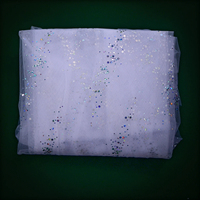 LUOXIN Mariage Bling Coloré Strass Couche Unique Femmes Accessoires de Mariée Paillettes Doux Voile de Mariée
