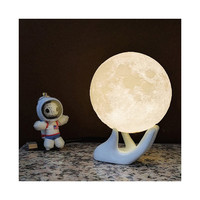 Lampe de table LED personnalisée en forme de lune, en céramique, à tenir à la main, avec port USB, lumière de lune, décoration de Noël, décoration d'intérieur, directement de l'usine