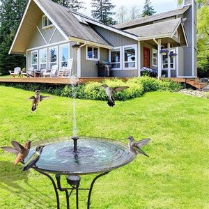 Pompa Air Mancur Tenaga Surya, Pompa Mandi Burung Air Mancur Tenaga Surya, Pompa Otomatis Mengambang dengan 6 Nozel & 4 Tabung Plastik, Air Mancur Tenaga Surya - Product Image 5