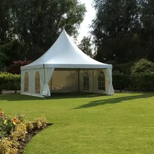 Outdoor PVC Fabric Waterproof Aluminum Frame Wedding Events High Peak Pagoda Tent