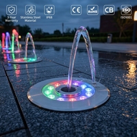 Fontaine sous-marine avec lumière LED, étanche IP68, DMX RGBW 12V, buse à jet d'eau en acier inoxydable, piscine avec télécommande