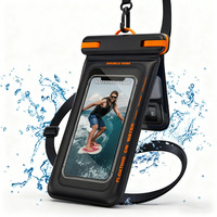 Meilleure Vente Nouveau Sac Téléphone Étanche Flottant Unisexe en PVC pour Natation et Rafting, Double Compartiment, Double Poche, Étui Téléphone Réglable