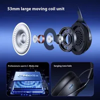 Casque de jeu MCHOSE X9 circum-auriculaire à transducteur dynamique avec longue autonomie pour le divertissement et le gaming