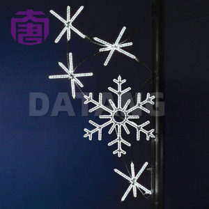 Décoration de poteau d'éclairage urbain, motif lumineux LED IP65, montage sur poteau de rue, affichage de Noël pour les fêtes - Product Image 2