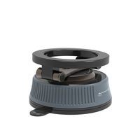 Support de téléphone magnétique à double ventouse réglable à 360 degrés en alliage d'aluminium pour voiture, miroir de gym, bureau, lit