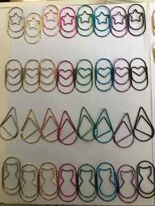 Mignon <span class=keywords><strong>petit</strong></span> métal coeur marque-page Clip assortis couleur reliure trombones enduit <span class=keywords><strong>trombone</strong></span> pour l'organisation de documents - Product Image 5