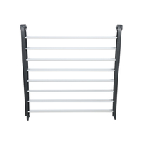 SANIPRO Étagère de rangement métallique sans perçage, pliable, autoportante, séchoir à linge peu encombrant pour l'organisation domestique