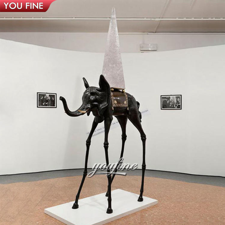YOUFINE ブロンズ製ダリ象像 アート彫刻 プラザ・ギャラリー装飾用