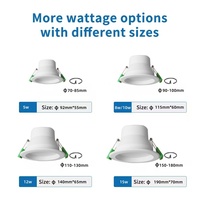 Australia Estándar 8W/10W IP44 CE SAA Certificado de Techo Empotrado LED Downlight Regulable Oficina hogar lámpara de aluminio antideslumbrante