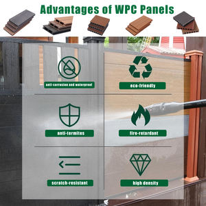 سياج الخصوصية الخارجي لفناء Pengxiang بطول 6 أقدام و8 أقدام من ألواح WPC وأعمدة الحديقة - Product Image 5