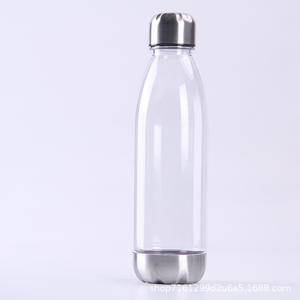Botella de agua de plástico PS ecológica transparente de 700ml sin BPA en forma de Coca para viajes para refrescos o agua mineral - Product Image 1