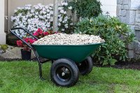 Chariot de jardin à 2 étages, brouette 5 cubes 100l pied Poly plateau Construction chariots à benne