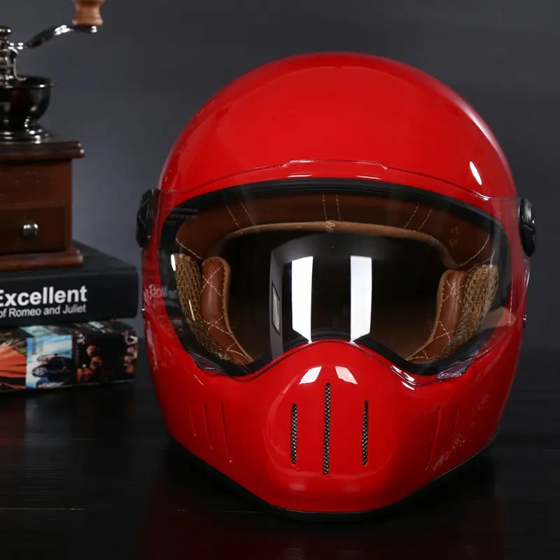Винтажный шлем Мужской винтажный шлем для верховой езды полный шлем