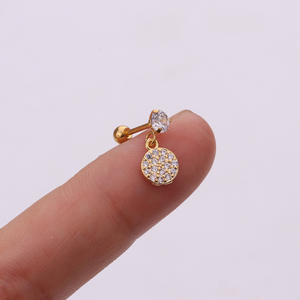 Nhiều Thiết Kế Thép Không Gỉ Barbell Với Cz Flower Moon Heart Wing Helix Sụn <span class=keywords><strong>Dangle</strong></span> <span class=keywords><strong>Earring</strong></span> Vành Tai Conch Rook Bông Tai - Product Image 6