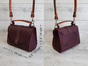 Personalized <b>Small</b> <b>Leather</b> Crossbody Bag for Women Handmade Shoulder Handbag <b>Purse</b> Stylish Gift for Her - Product Image 5