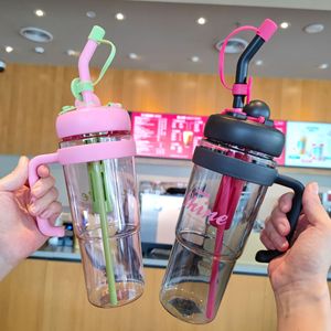 <b>Double</b> <b>Wall</b> Travel <b>Mug</b> 900Ml Leak Proof With Handle And Straw For Outdoor Use - Product Image 1