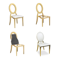 Chaises de luxe en or O-Back en gros-Chaises extérieures de réception de mariage, de banquet et d'événement