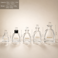 Flacon vide en verre pour diffuseur d'arômes avec bouchon et bâtonnets, pour huiles essentielles et parfums, 50ml, 100ml, 150ml, 250ml