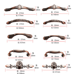 European Style Drawer Handles Zinc Alloy <b>Antique</b> Bronze Cabinet Door Hardware Bar Shape Durable - Product Image 1