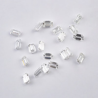 DEF couleur blanc VS1 diamant cultivé en laboratoire de haute qualité Baguette taille émeraude HPHT diamant synthétique laboratoire diamant en vrac