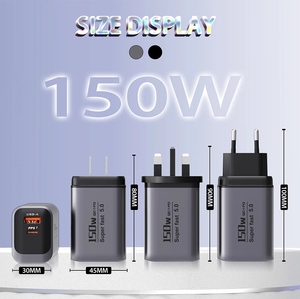 <span class=keywords><strong>Cargador</strong></span> de Teléfono Móvil de Carga Súper Rápida USB <span class=keywords><strong>Tipo</strong></span> <span class=keywords><strong>C</strong></span> de 150W, QC3.0 PD3.0, Enchufe EU/UK/US, para iPhone 17 16 15, Samsung, <span class=keywords><strong>Huawei</strong></span>, Xiaomi - Product Image 2