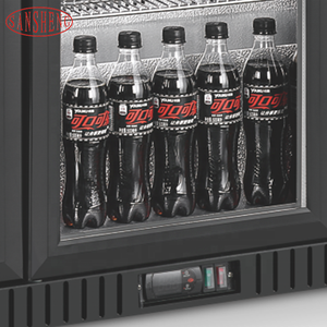 Mini <span class=keywords><strong>refrigerador</strong></span> de encimera de 3 puertas con puerta de vidrio transparente para bebidas y cerveza, congelador, refrigeración, tipo de clima - Product Image 2