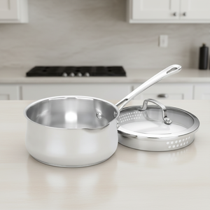 Ustensiles de cuisine chauffants à poignée unique, lot de 2 casseroles en acier inoxydable 201/304 en forme de ventre, <span class=keywords><strong>faitout</strong></span> en acier inoxydable - Product Image 2