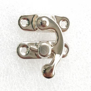 Piccolo Gancio a Scatto con Chiusura Decorativa in Metallo per Scatole di Gioielli in Legno, Armadietti e Mobili - Product Image 1