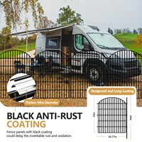15 Panneaux Décoratif Jardin Clôture En Métal Pas De Creuser Chien Clôture pour Cour Extérieure Antirouille Animal Sol Piquets Panneau Bordure Barrière