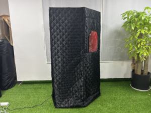個人用ポータブル遠赤外線サウナテント、カーボンファイバーヒーター搭載、全身発汗、折りたたみ式ホームデトックスセラピー - Product Image 3