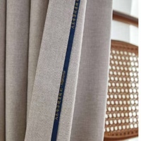 Cortinas Opacas Modernas de Poliéster Sólido con Pliegues Puntiagudos y Función Antipolvo para Ventanas de Piso a Techo - Personalizables