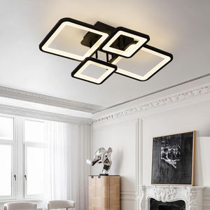 Lámparas de techo negras de montaje empotrado de acrílico minimalista con diseño de control remoto para sala de estar - Product Image 4