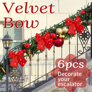 Noeud en coton de 18*26 cm avec garniture en velours rouge et strass, disponible en tailles personnalisables - Product Image 5