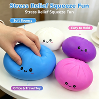 Jouet Squishy TPR 15 cm en forme de boulette scintillante, Baozi, boule anti-stress colorée, jouet sensoriel à presser, marque JY, unisexe, 14 ans et plus