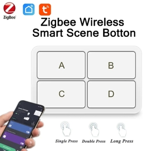 SLS Zigbee Wi-Fi Smart Wireless 4 Push Button 12 Scene Switch Batería Power CE Certified 2-Year Battery Life Smart Life Home - Product Image 2