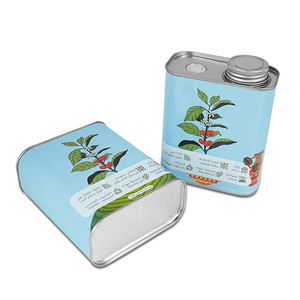 Empaque de Lata para Café en Polvo, Venta al por Mayor, 150g, Lata Cuadrada de Metal con Tapa de Rosca Sellada, Acabado Mate, para Leche, Chicle, Pan - Product Image 2