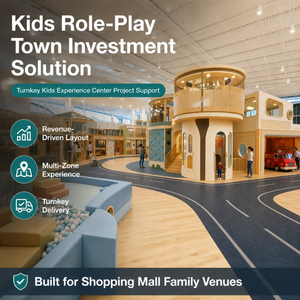 Centro Comercial Familiar Llave en Mano: Juego de Rol Urbano con Carreteras de Simulación, Torre Redonda, Tiendas y Mini Casas - Product Image 1