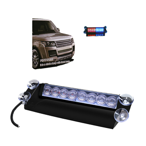 Nouveau GZYNX 12V LED Feu de position avant Rouge Bleu 8 LED Clignotant à fréquence variable pour pelle, fixation par ventouse 124 Spider - Product Image 4
