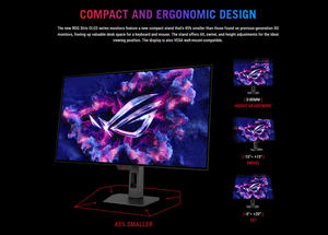 Monitor para juegos A.S.U.S ROG Strix OLED XG32UCWG original de 31.5 pulgadas 4K TrueBlack Glossy ™   OLED de modo dual (4K a 165Hz, FHD a 330Hz) 0.03ms - Product Image 6