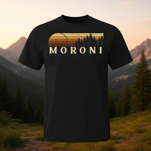 Camiseta retro de los años ochenta de Moroni Ut Vintage Evergreen Sunset - Product Image 3