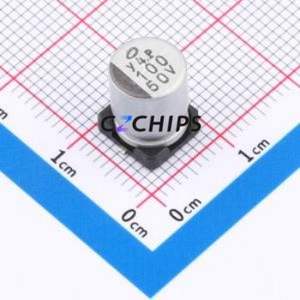 ตัวเก็บประจุอิเล็กโทรไลต์อะลูมิเนียมแบบ SMD รุ่น UWT1H101MNL1GS, ขนาด D8xL10 มม. 100uF 20% 50V 140mA-120Hz - Product Image 1