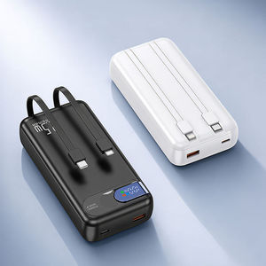 Banco de Energía de 20000mAh con Carga Rápida PD de 22.5W, Pantalla Digital, 2 Cables Integrados, Entrada Tipo-C - Product Image 1